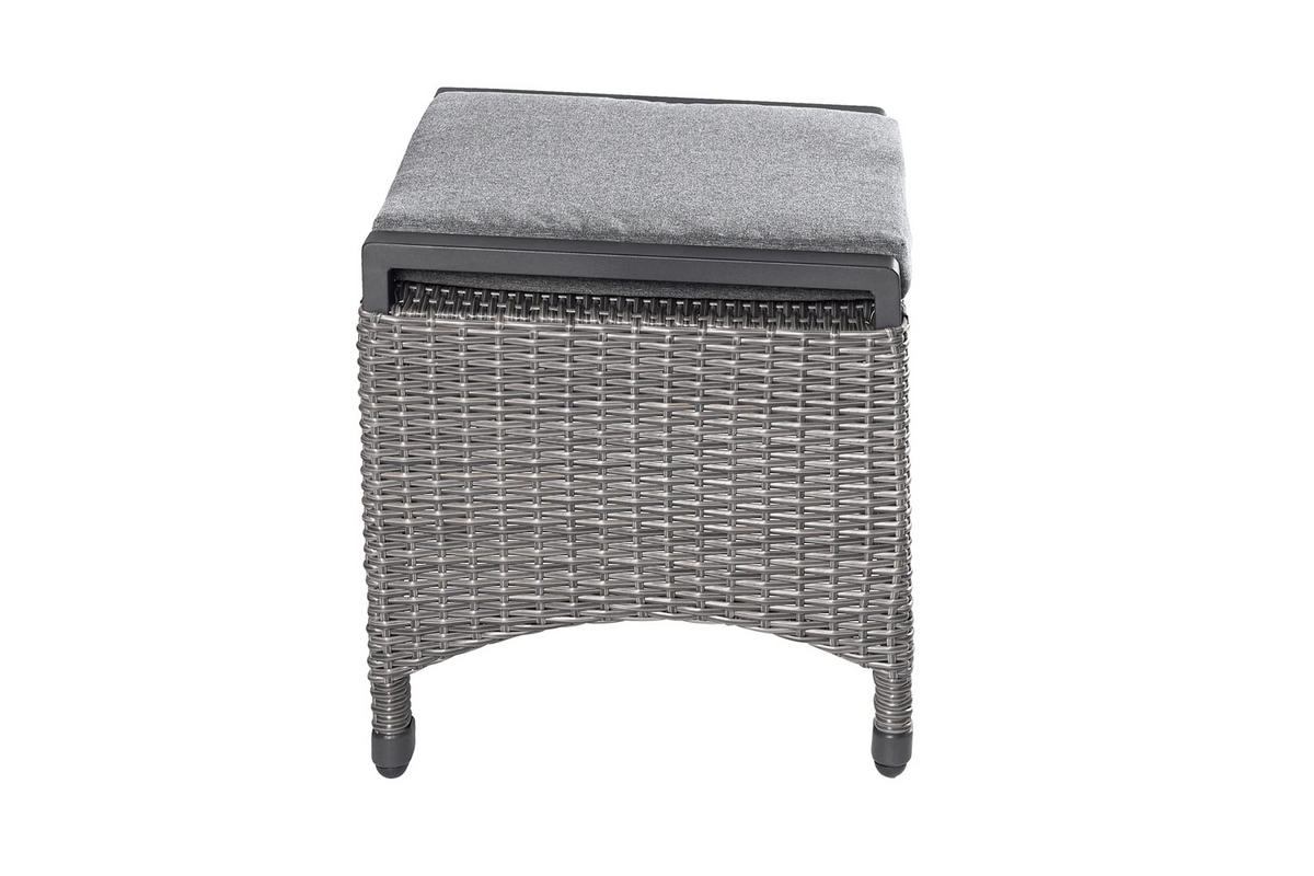 GARTENHOCKER Kentucky 57x59,5x46 cm, Kunststoff, Grau - Grau, Kunststoff (59.5/47/46cm) - dasmöbelwerk