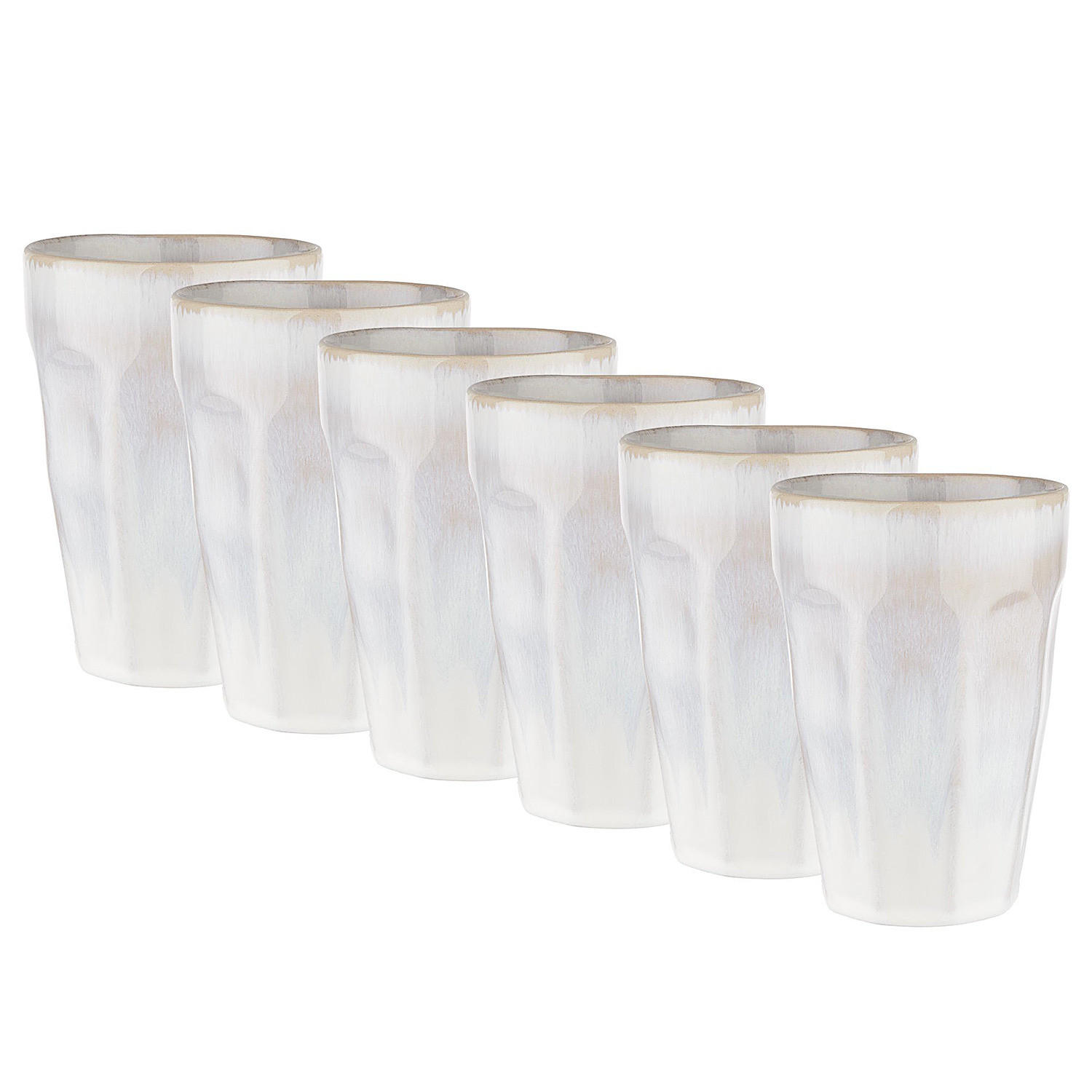 LATTE-MACCHIATO-TASSE (6er Set) Bergamo - Weiß, Keramik (0.33L) - BUTLERS