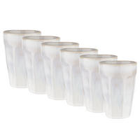 LATTE-MACCHIATO-TASSE (6er Set) Bergamo - Weiß, Keramik (0.33L) - Butlers