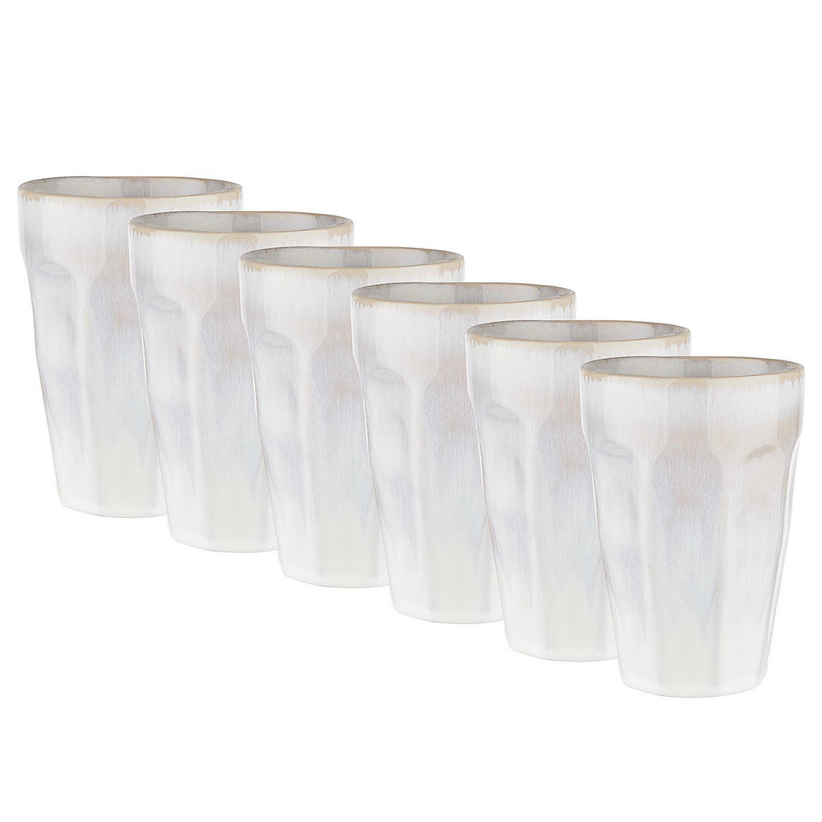 LATTE-MACCHIATO-TASSE (6er Set) Bergamo - Weiß, Keramik (0.33L) - Butlers