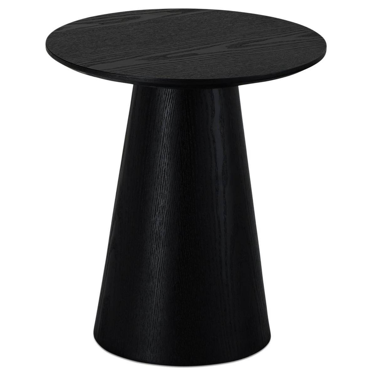 COUCHTISCH rund Schwarz 45/45/50 cm - Schwarz, Holz (45/45/50cm) - Furnhouse