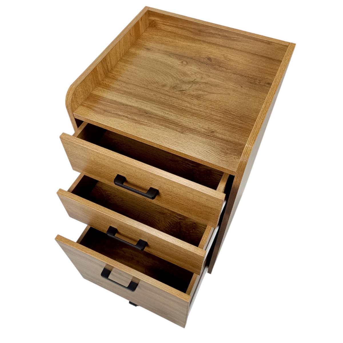 ROLLCONTAINER Holzoptik Erlefarben 3 Schubladen 42x40x72 cm - Erlefarben, Holzwerkstoff/Metall (42/72/40cm) - Begryf