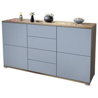 SIDEBOARD Rova Denim matt - Pastellblau, Holzwerkstoff (138.5/75.5/35cm) - Vladon