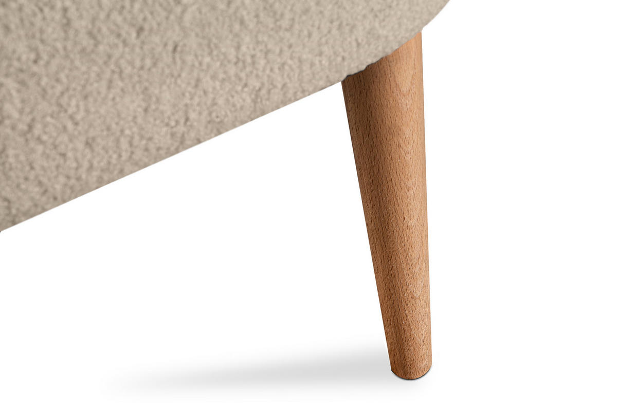COCKTAILSESSEL APPA auf hohen Beinen aus Buchenholz gebeizter Eiche, Beige/Eiche Dekor - Eichefarben/Beige, Holz/Textil (63/89/65cm) - KONSIMO®