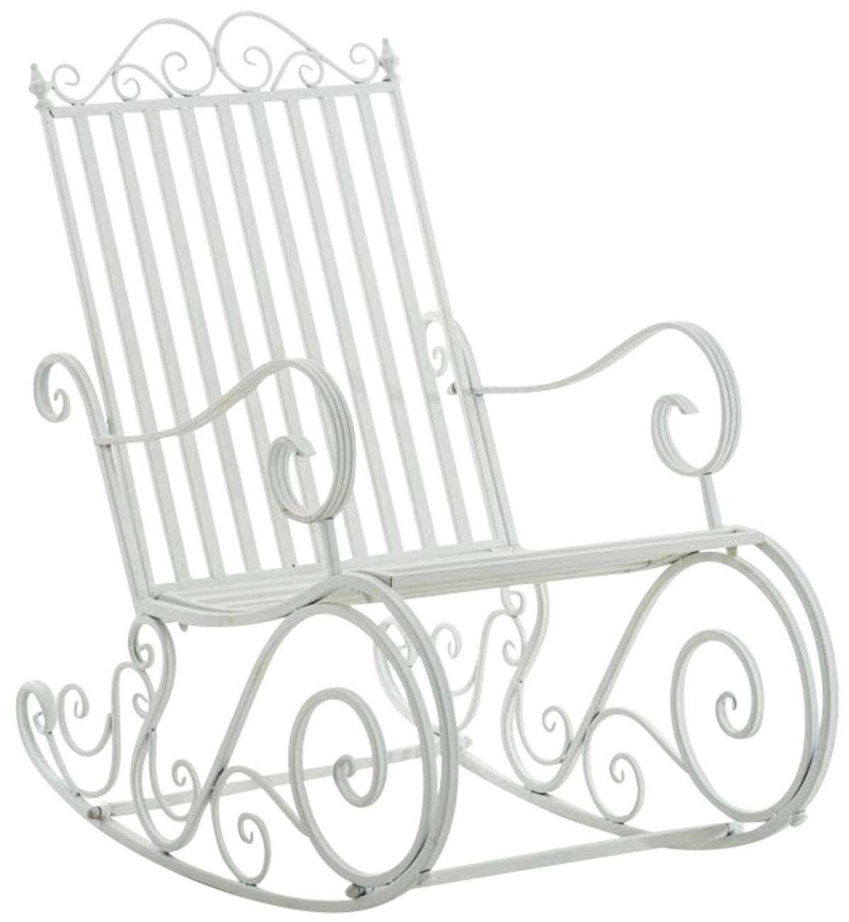 GARTENSCHAUKELSTUHL 2er Set Metall Weiß - Weiß, Metall (56/94/90cm) - CLP