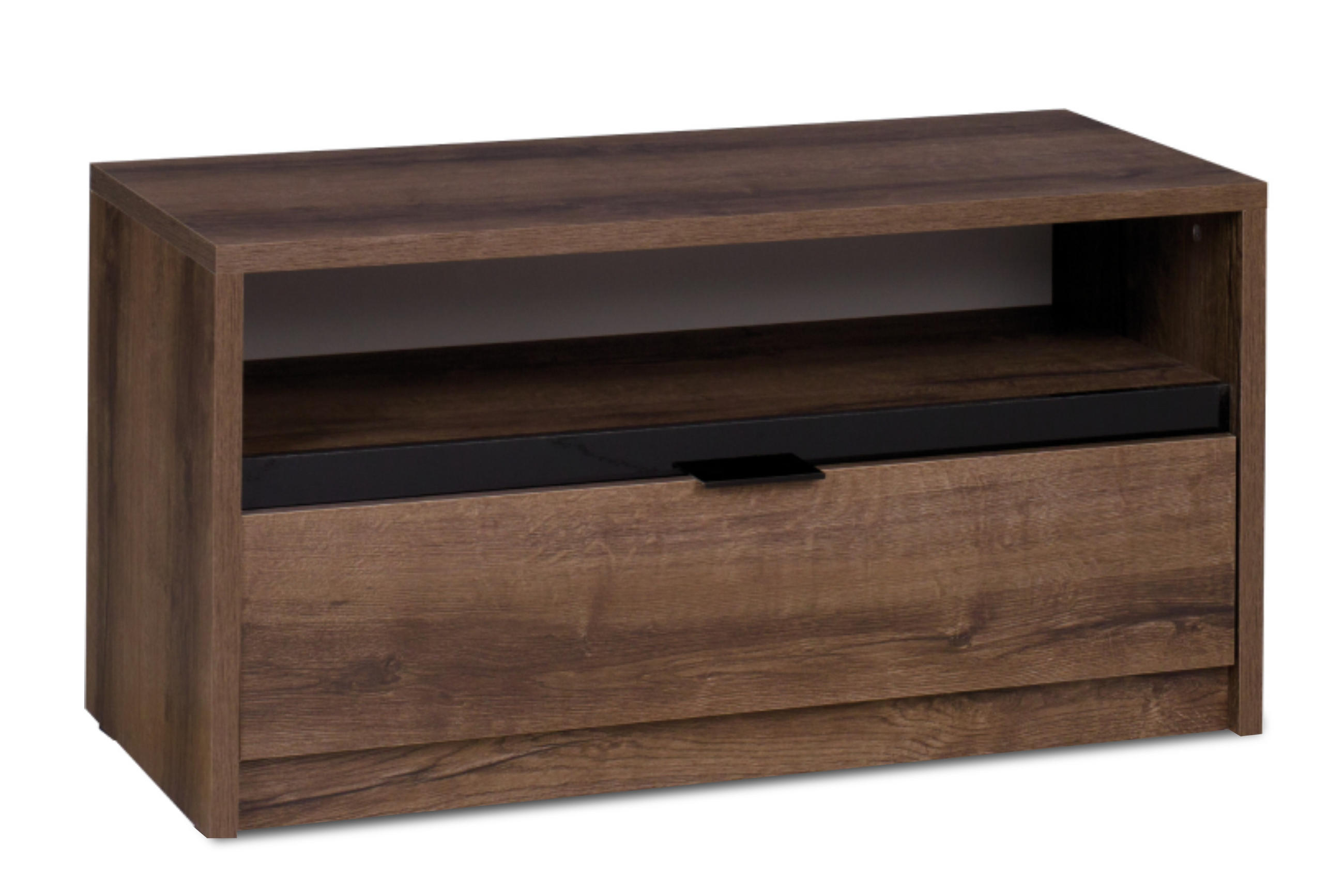TV-SCHRANK MERO mit Türen und Einlegeböde, Dunkelbraun - Dunkelbraun, Holzwerkstoff (90/46/40cm) - KONSIMO®