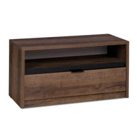 TV-SCHRANK MERO mit Türen und Einlegeböde, Dunkelbraun - Dunkelbraun, Holzwerkstoff (90/46/40cm) - KONSIMO®