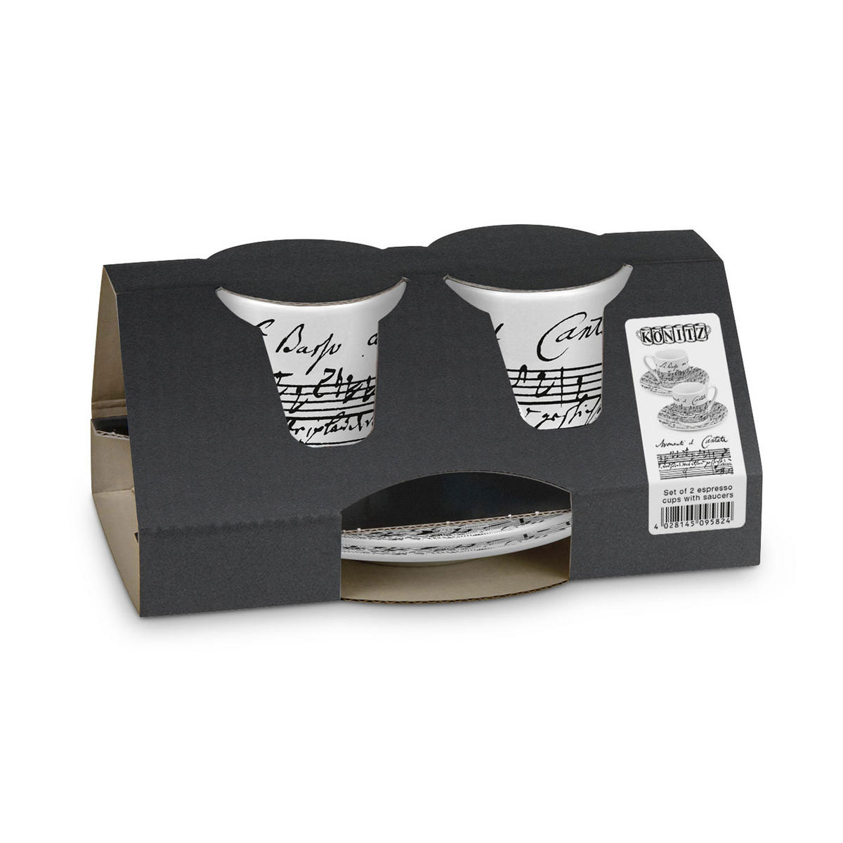 ESPRESSOTASSE Coffee Cantata Geschenkset, 4-tlg. - Naturfarben, Keramik (0.09L) - Könitz