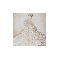 ACRYLBILD HANDGEMALT 80/80 cm - Beige/Weiß, Holz/Textil (1.6/80cm) - KUNSTLOFT