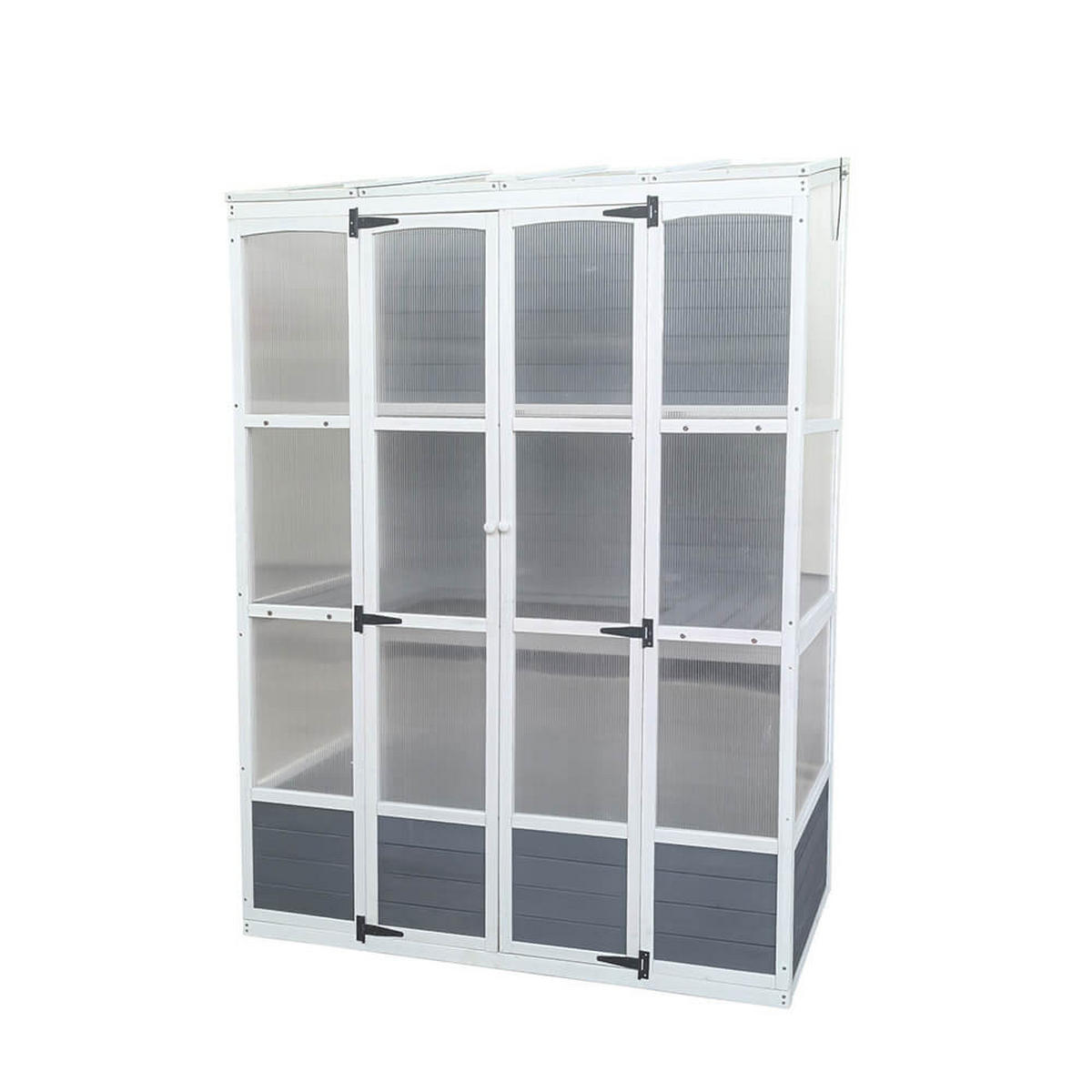 GEWÄCHSHAUS YANA GREEN - Grau - Grau, Holz (74/198/135cm)