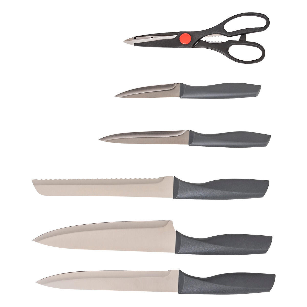 MESSERBLOCK NEO 7-teilig - Grau, Kunststoff (9.7/36/9.7cm) - 5five Simply Smart