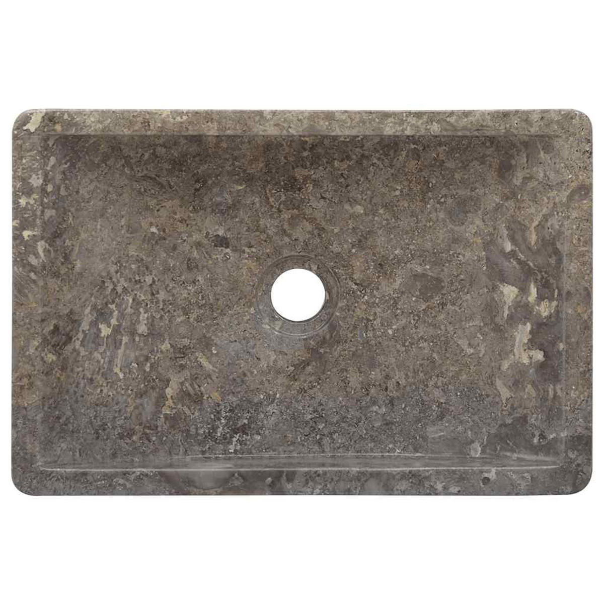 WASCHBECKEN Larsen 45/30/12 cm - Grau, Stein (45/12/30cm) - Nettlife