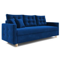SOFA Granat PETI Gepolstert - Blau, Textil (217/97/87cm) - Sepro Meble