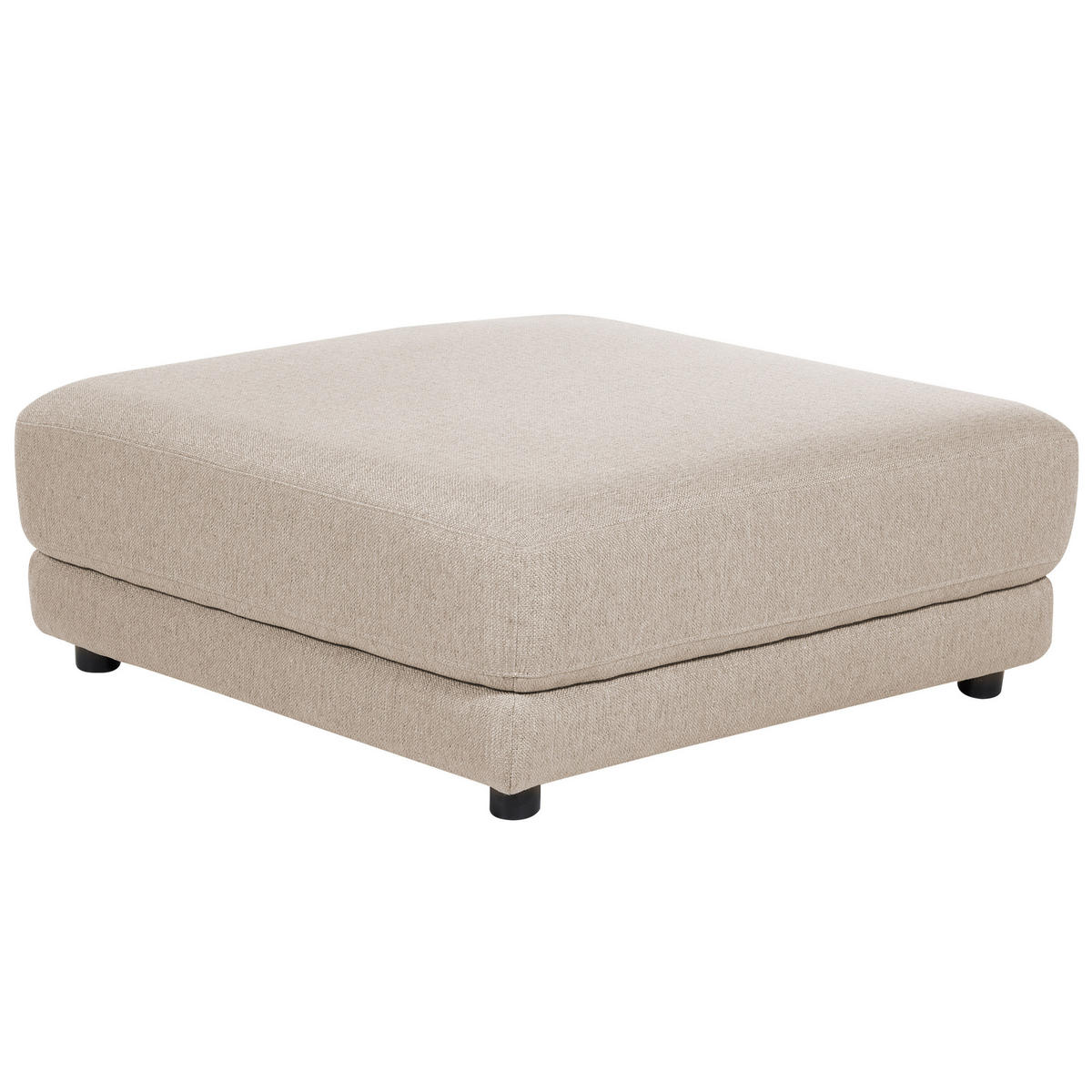 3-SITZER-SOFA beige mit Ottomane Sigtuna - Beige/Schwarz, Textil (300/86/102cm) - Beliani