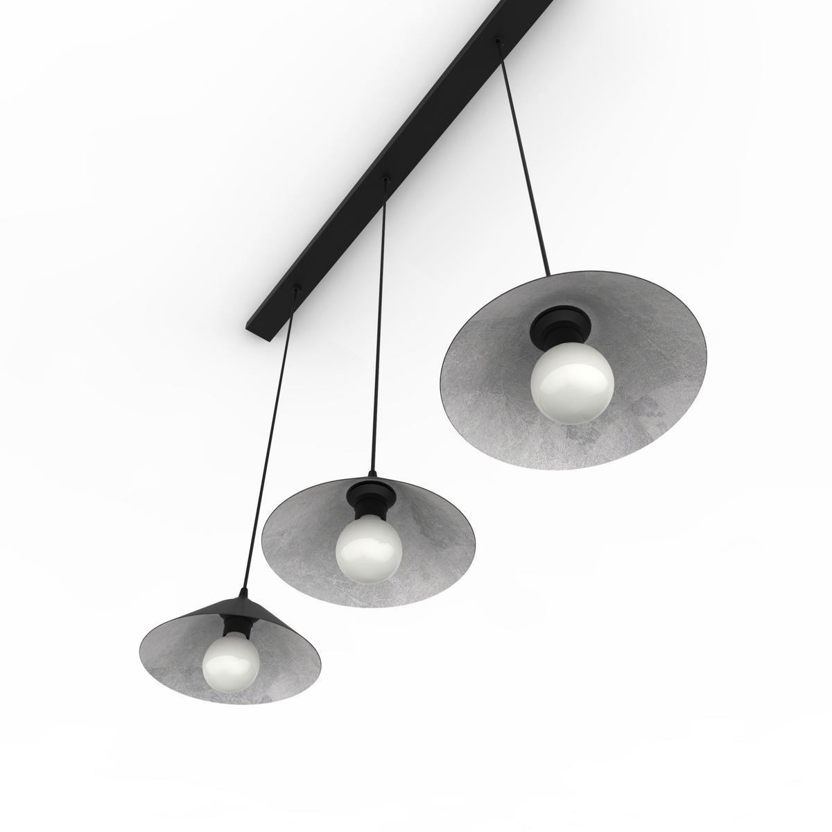 HÄNGELEUCHTE - Schwarz, Metall (25/100/120cm) - Lumicom