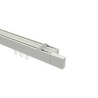 INNENLAUF-GARDINENSTANGEN-SET Smartline Lox 200 cm, 2-läufig, 14x35 mm Weiß - Weiß, Metall (200cm) - INTERDECO