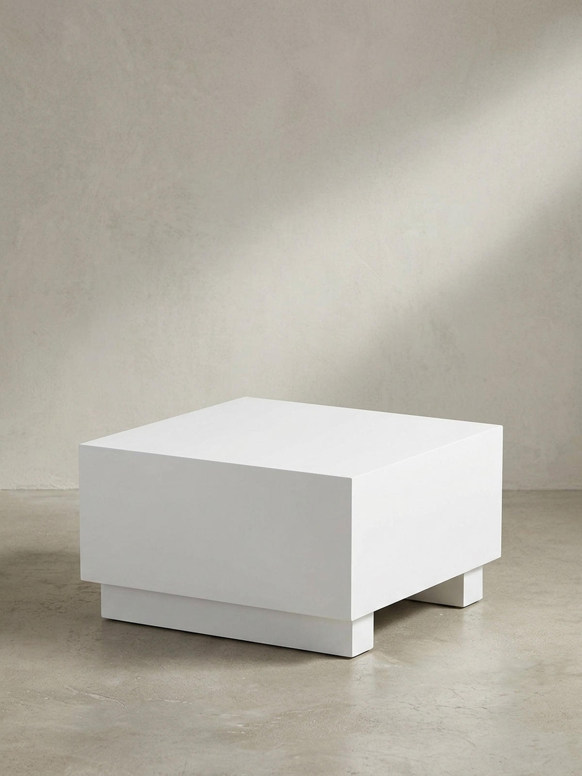 COUCHTISCH in Würfelform, Weiß Hochglanz, 60x60x35 cm, modernes Design - Weiß, Holzwerkstoff (60/60/35cm) - KADIMA DESIGN