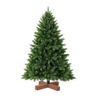 KUNST-WEIHNACHTSBAUM - Dunkelgrün, Holz/Kunststoff (180cm) - Relaxdays