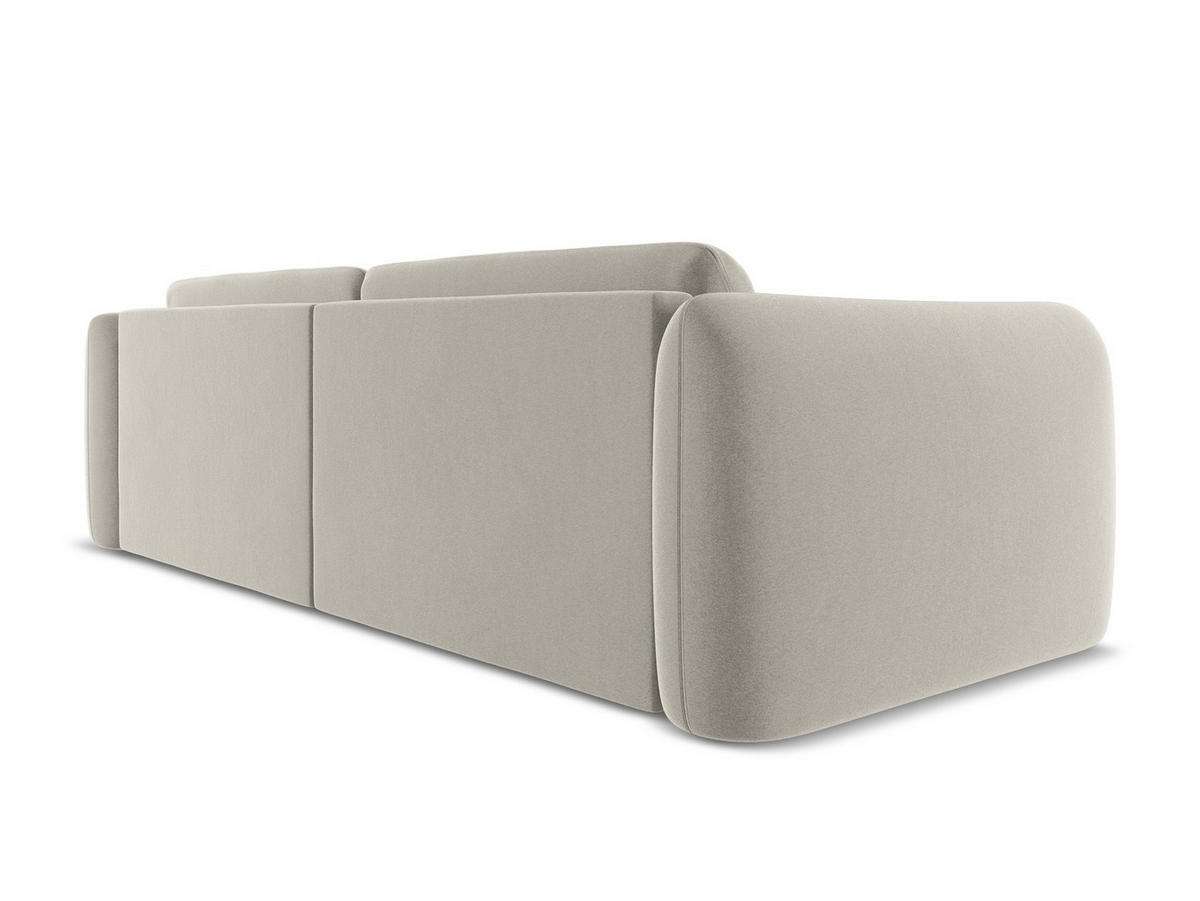 4-SITZER-SOFA Samt Stoff Creme - Perlmutt/Creme, Kunststoff/Textil (250/74/105cm) - Makamii