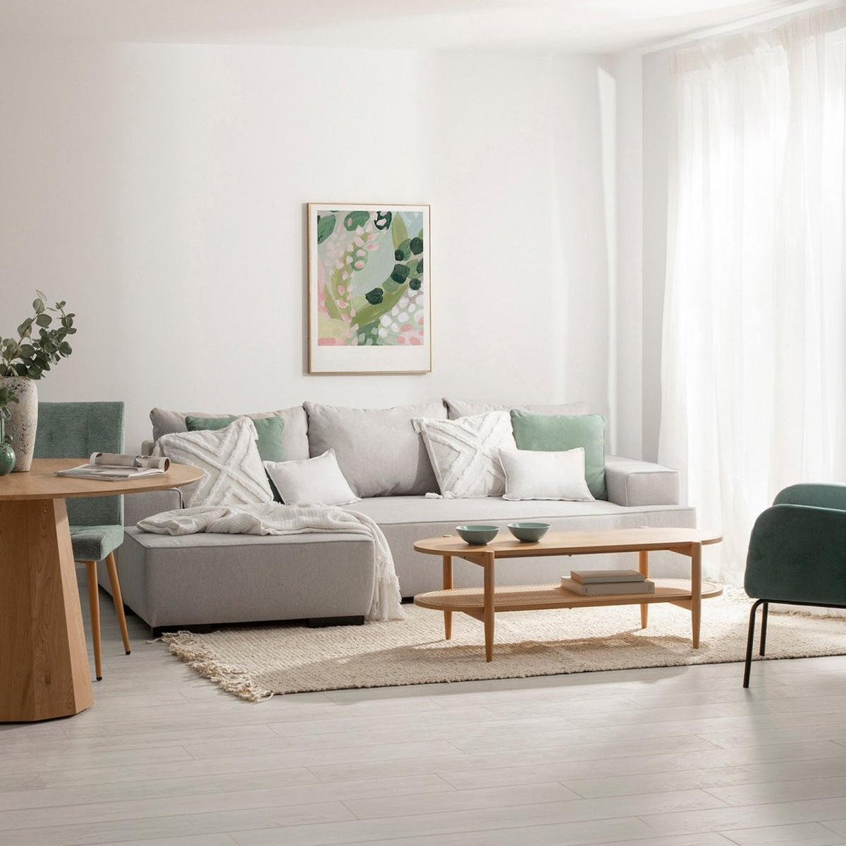 COUCHTISCH FESTER Natura Natürlich 120 cm x 40 cm - Naturfarben, Holzwerkstoff (50/120/40cm) - Klast Home