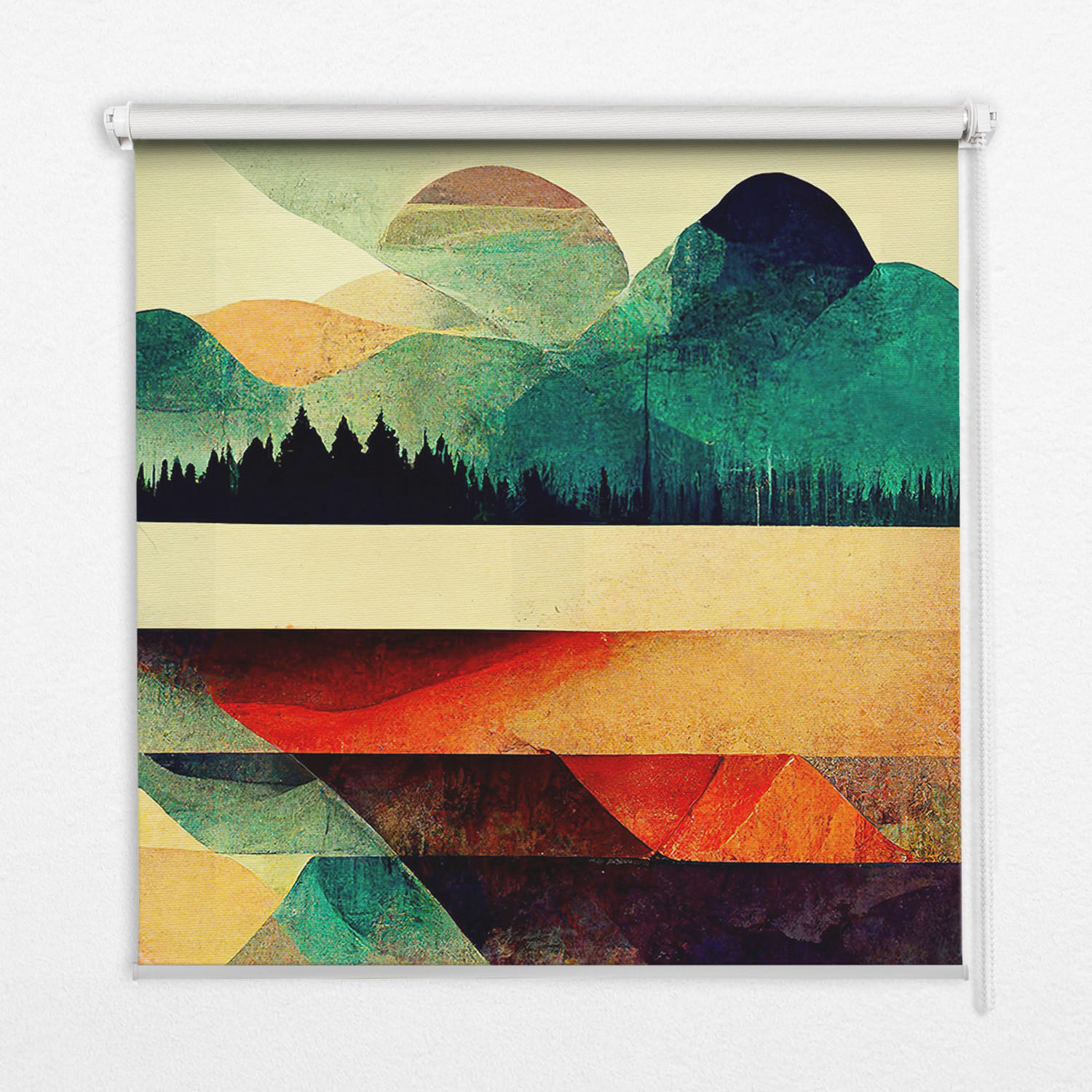 TULUP VNITŘNÍ roleta - okenní roleta - roleta - 90x180 cm - Abstraktní hory