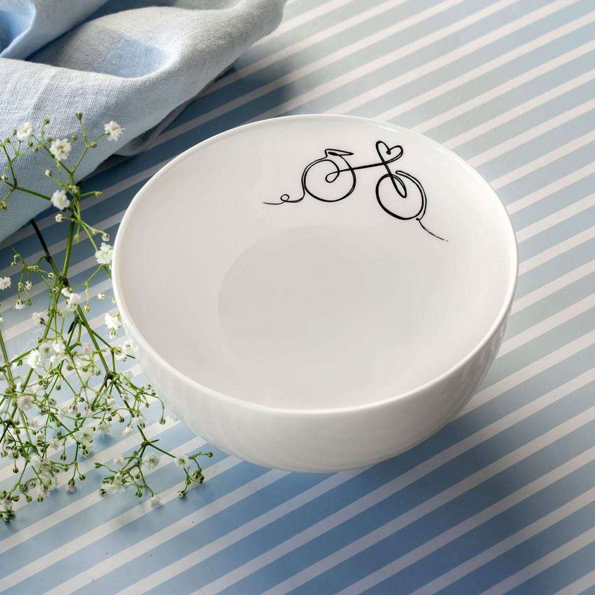 BOLS Statement Lines weiß ø 13,8 cm 4er Set - Weiß, Keramik (13.8cm) - Villeroy & Boch
