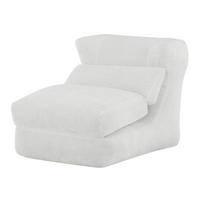 SCHLAFSESSEL 2-in-1 White - Beige, Kunststoff (118/86/90cm) - Beauniv