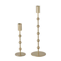 KERZENSTÄNDER Gold Kimberly 2er-Set - Goldfarben, Metall (9/30/9cm) - Boltze Home