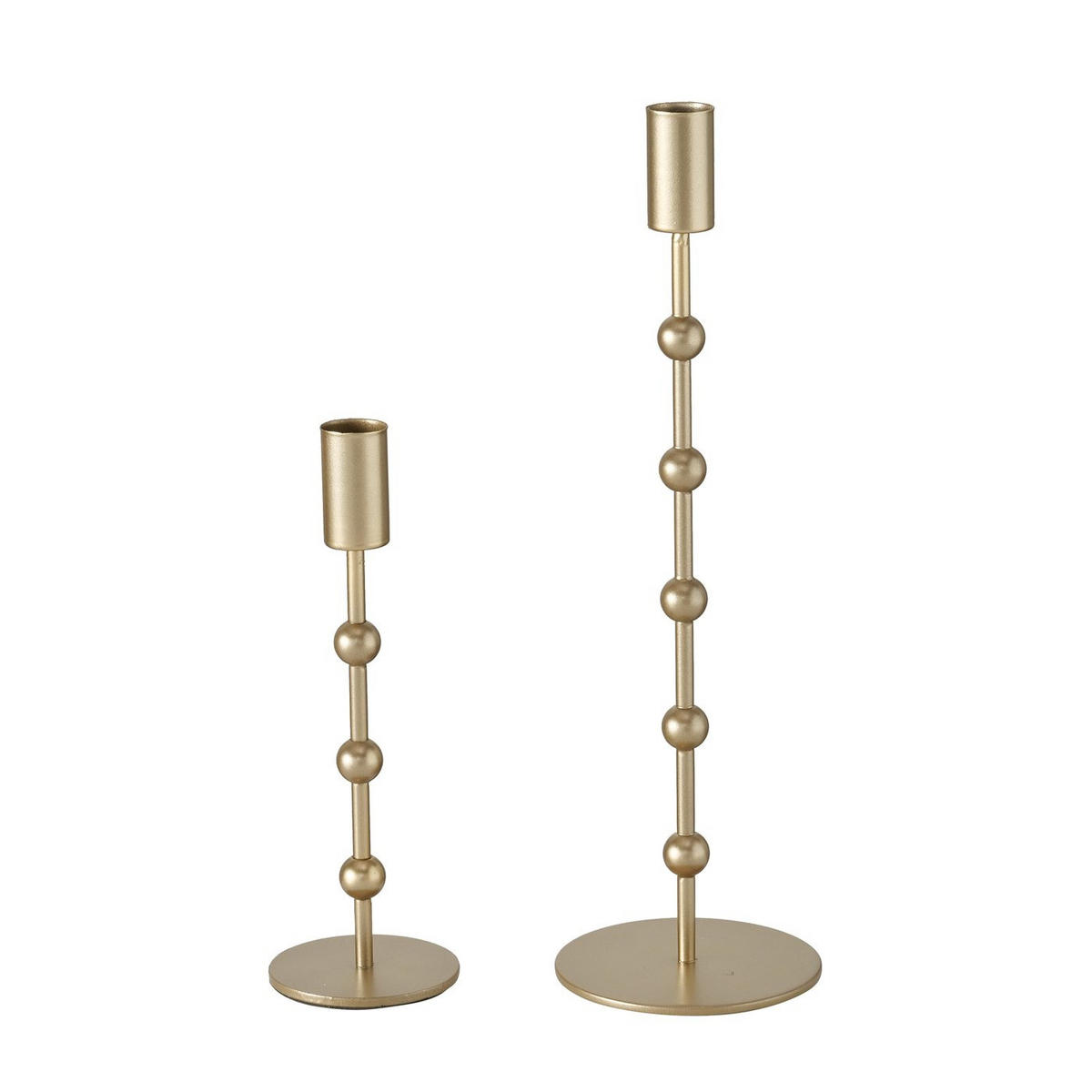 KERZENSTÄNDER Gold Kimberly 2er-Set - Goldfarben, Metall (9/30/9cm) - Boltze Home