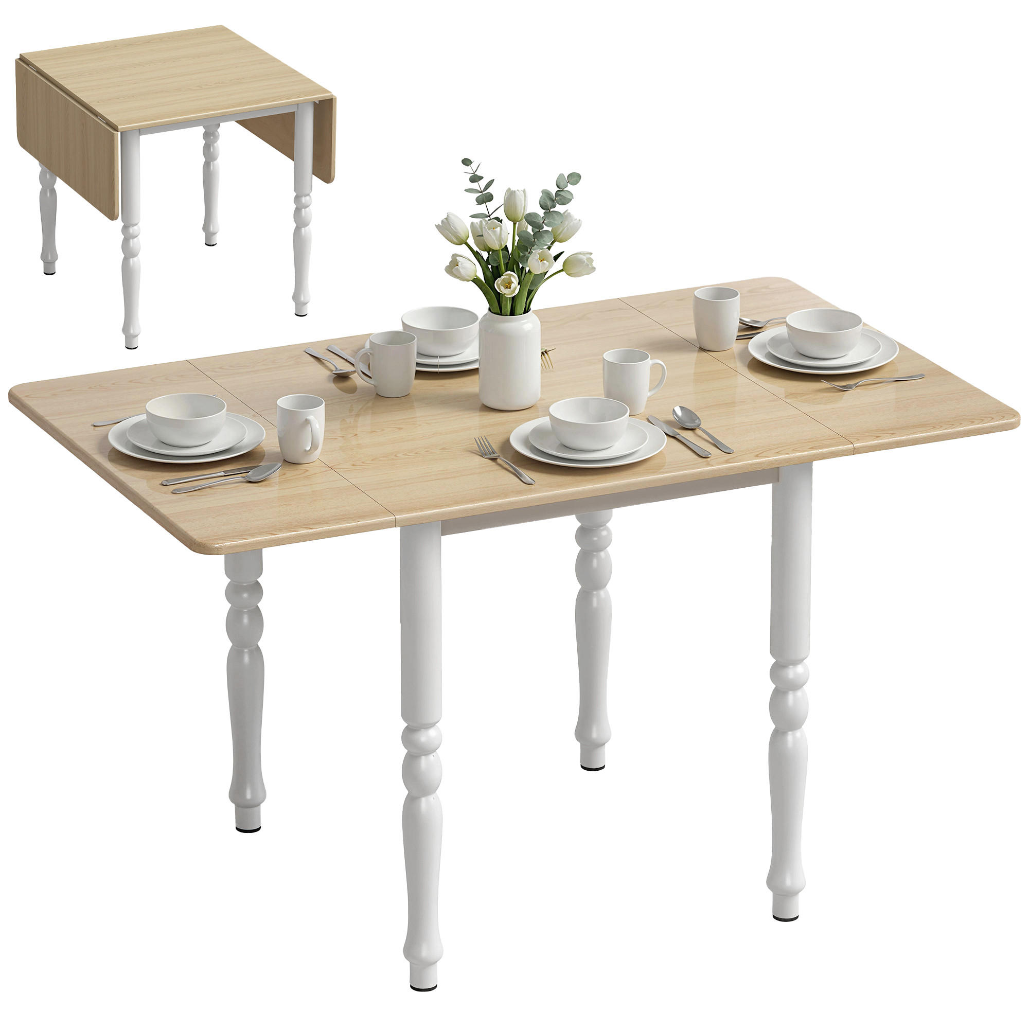 ESSTISCH Naturholz 1 Stück - Beige, Naturmaterialien (134/80/75cm) - GiPP
