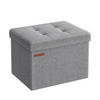 SITZHOCKER Monica - Hellgrau, Textil (32/31/40cm) - SONGMICS