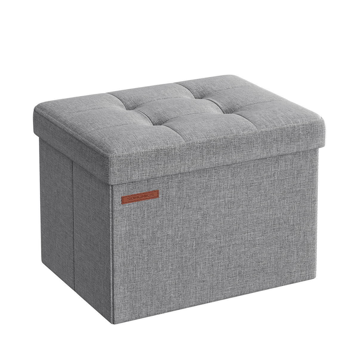 SITZHOCKER Monica - Hellgrau, Textil (32/31/40cm) - SONGMICS