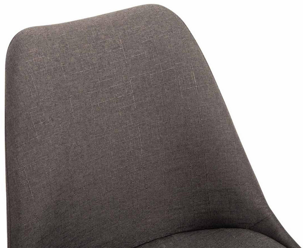 STUHL 4er Set Stoff dunkelgrau - Chromfarben/Dunkelgrau, Textil/Metall (48/76/57cm) - CLP