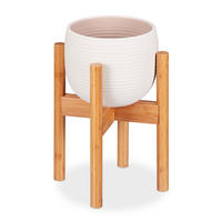 BLUMENSTÄNDER - Hellbraun, Holz (37.5/35.5/37.5cm) - Relaxdays
