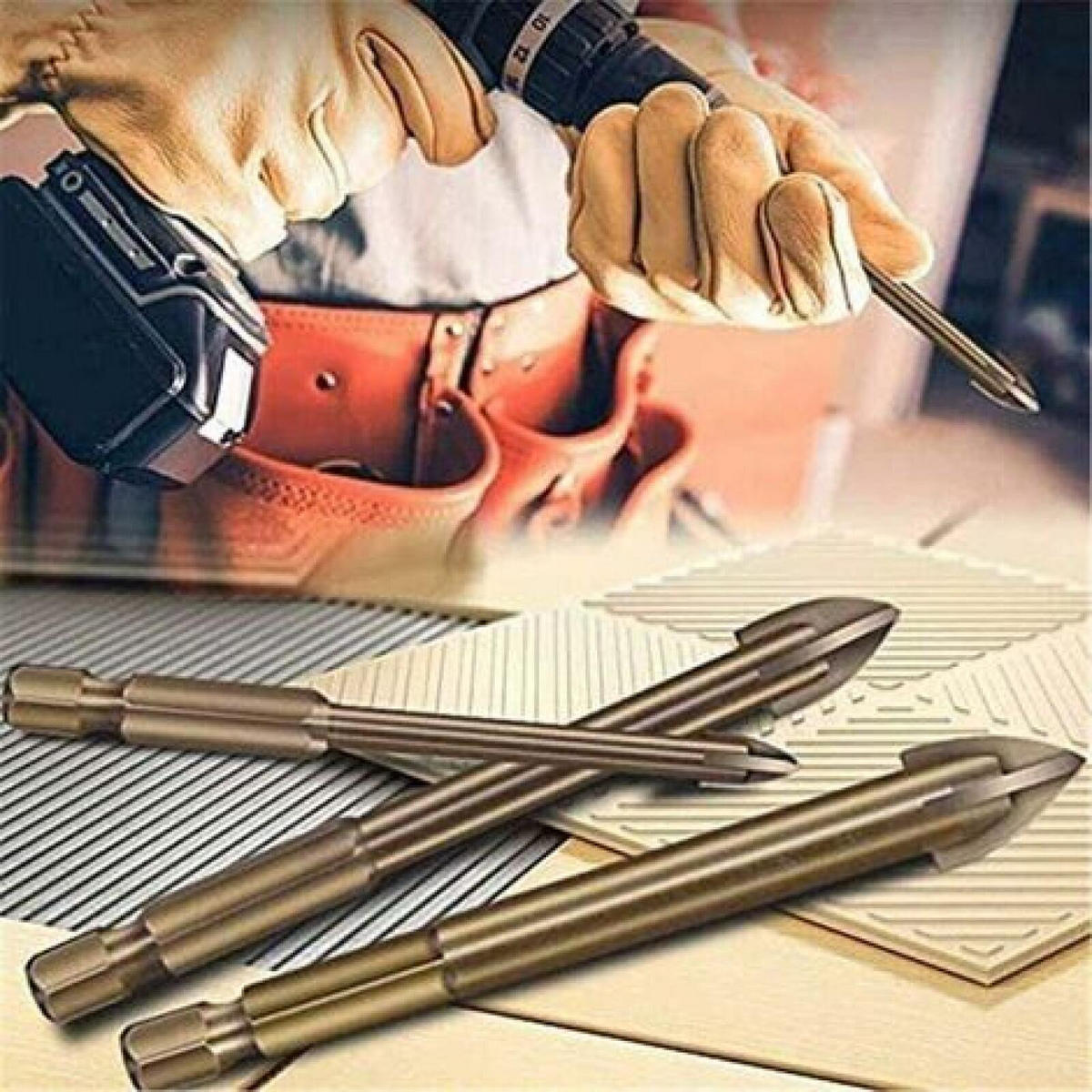BOHRER - 6-teilig - Sechskantschaft - Gelb, Metall (8.7/4.5/1cm) - DCA