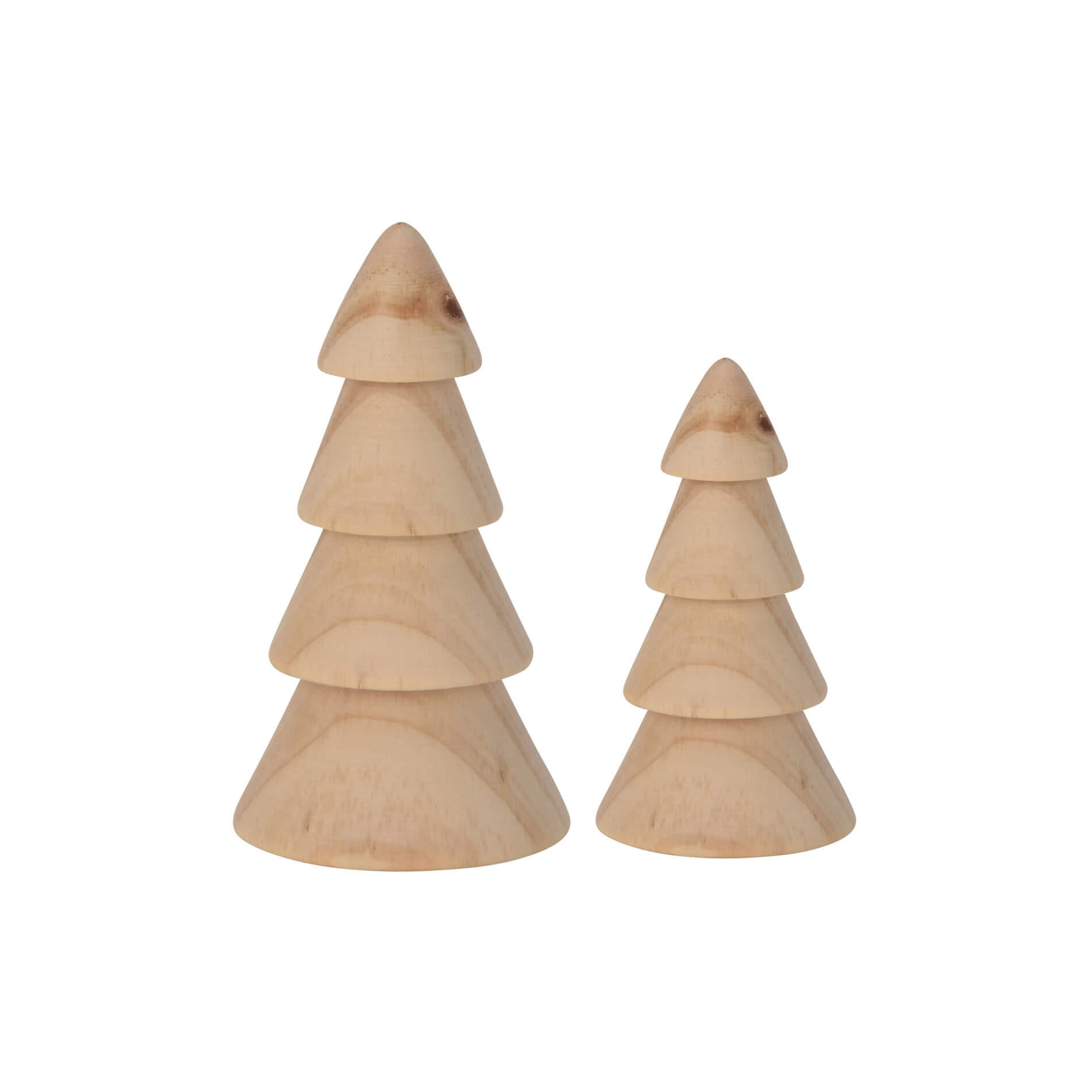DEKO-WEIHNACHTSBAUM 2er Set, Braun 10/10/18 cm - Braun, Holz (10/18/10cm) - Mobili Rebecca