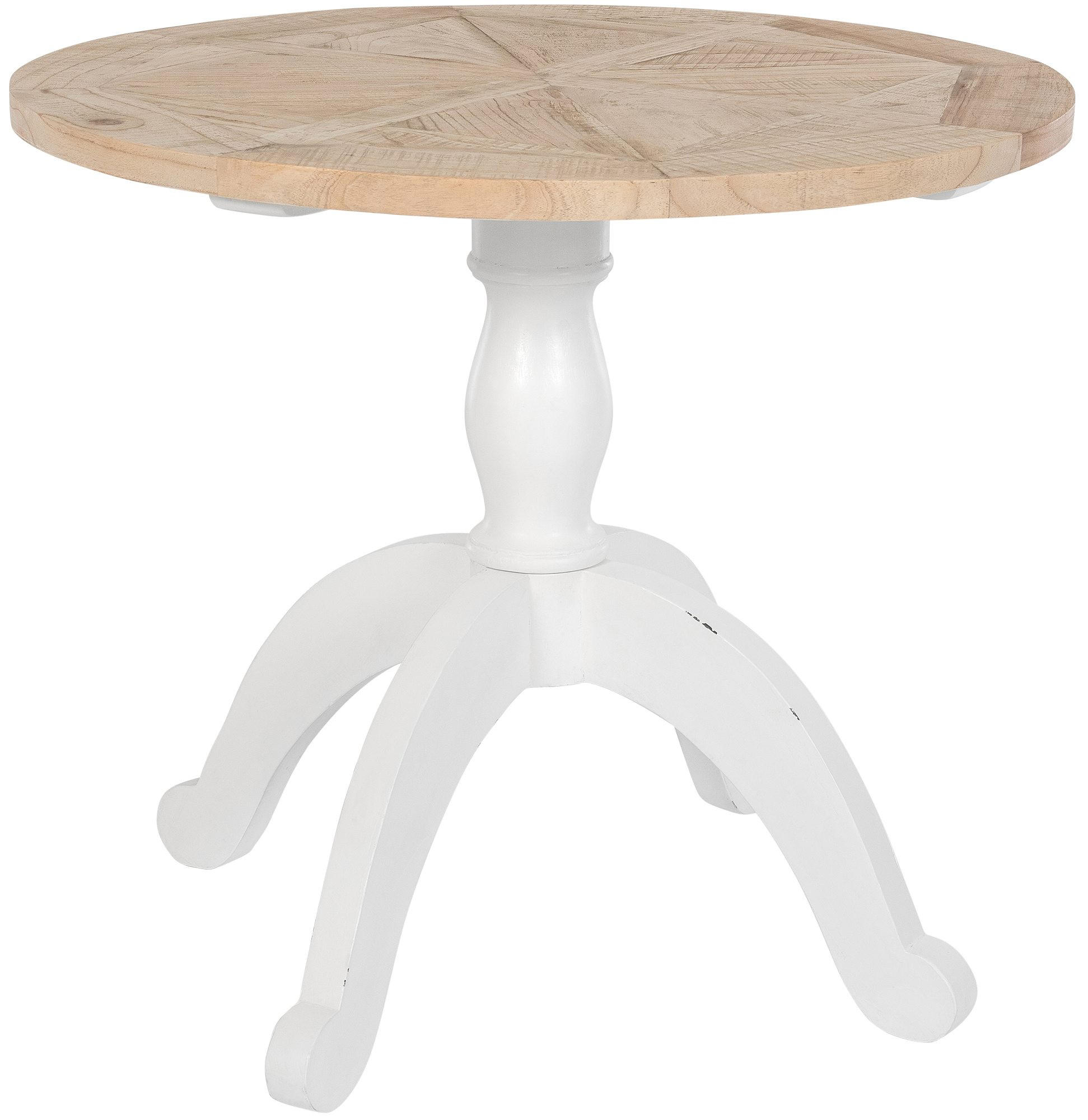 ESSTISCH Alice rund 90x90x78cm Holz Natura-Weiß Küchentisch - Multicolor, Holz (90/90/78cm) - DELUKE