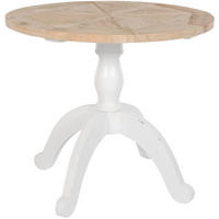 ESSTISCH Alice rund 90x90x78cm Holz Natura-Weiß Küchentisch - Multicolor, Holz (90/90/78cm) - DELUKE