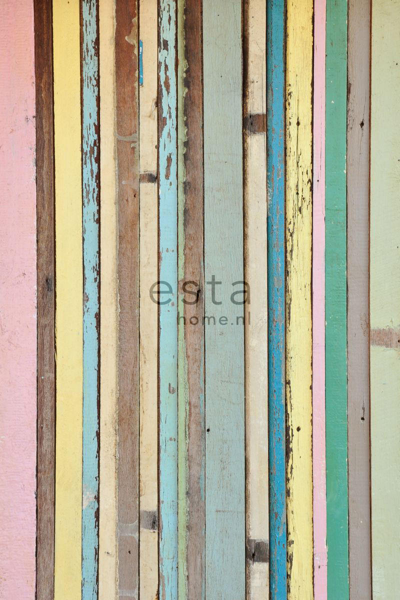 FOTOTAPETE Holz-Optik 200 x 279 cm - Pink, Papier (200/279cm) - ESTAhome