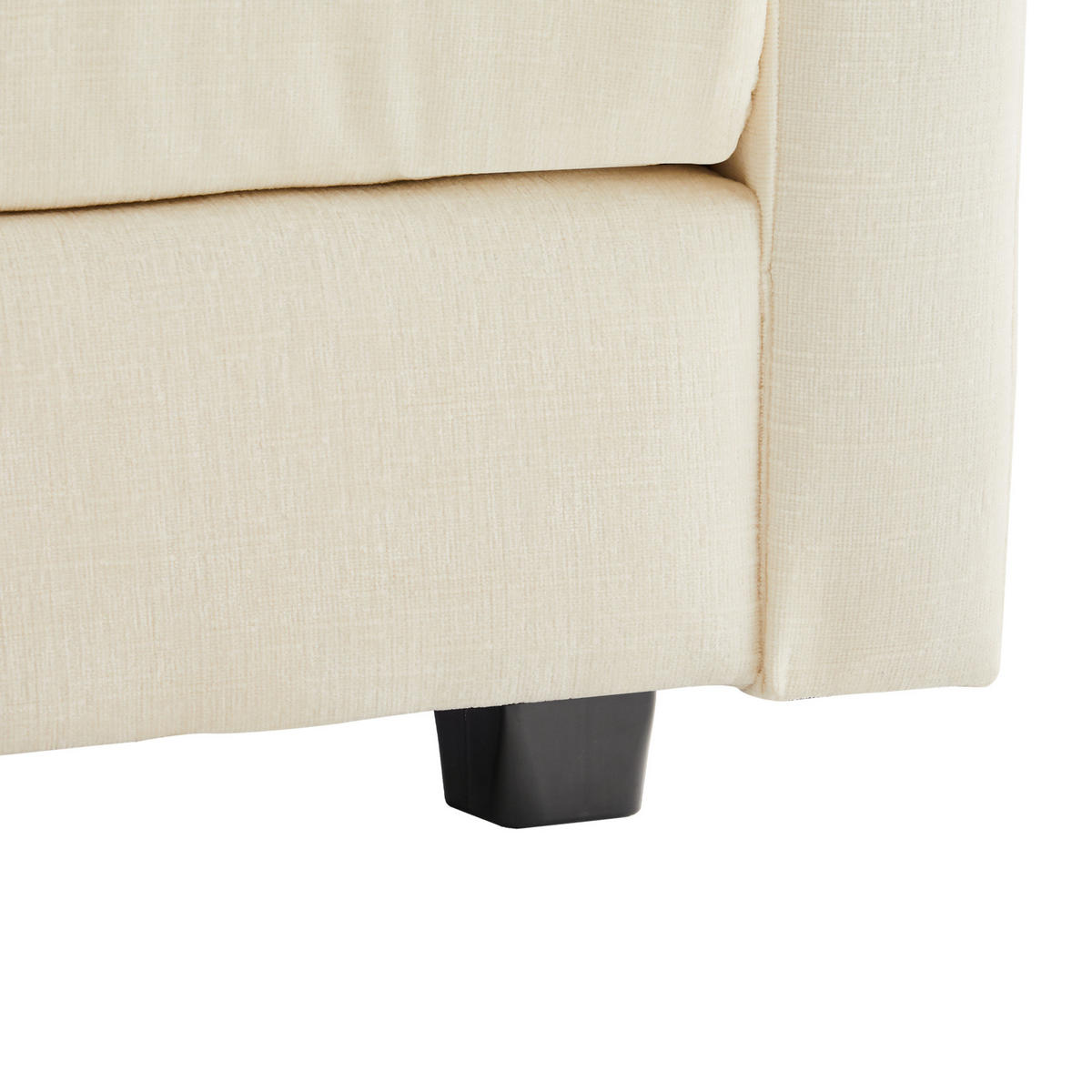 ECKSOFA 283/147/84 cm Beige aus Chenille mit Hocker - Beige, Textil (147/283cm) - OKWISH