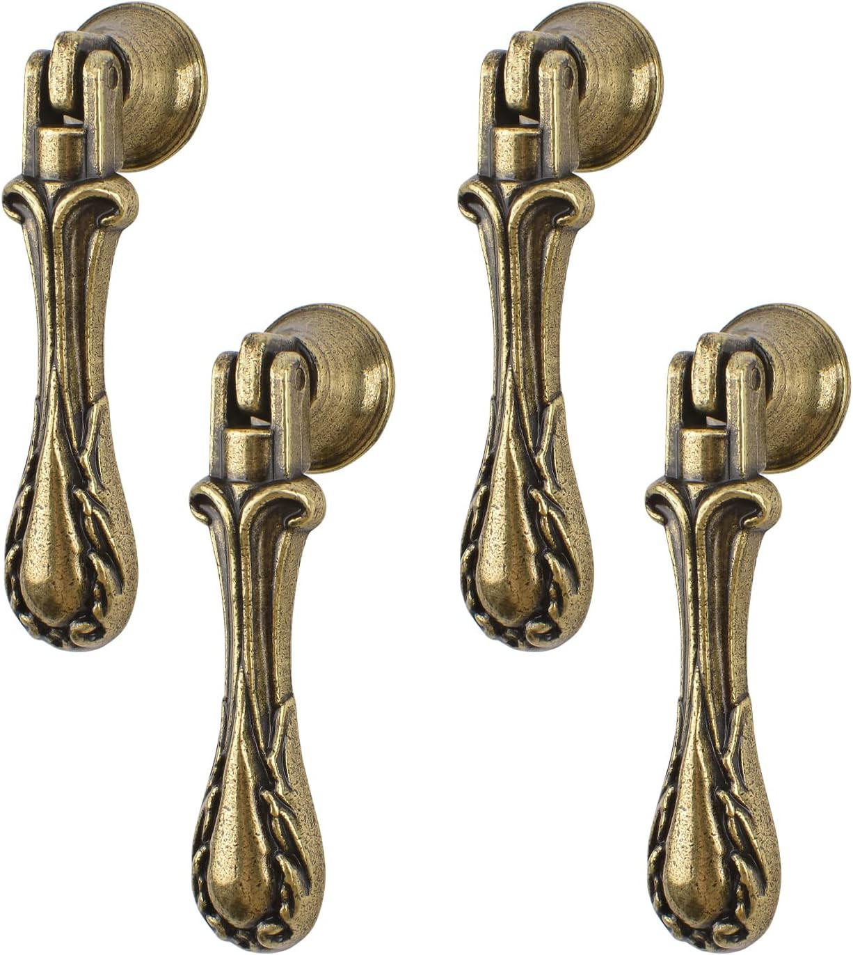 MÖBELGRIFF Antikpatina 4er-Set Zinklegierung - Multicolor, Metall (0.17/3/7.2cm)