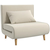 SCHLAFSESSEL DE-33451 Klappbar mit 6-Stufen-Lehne Creme - Creme, Textil (94/80/78cm)