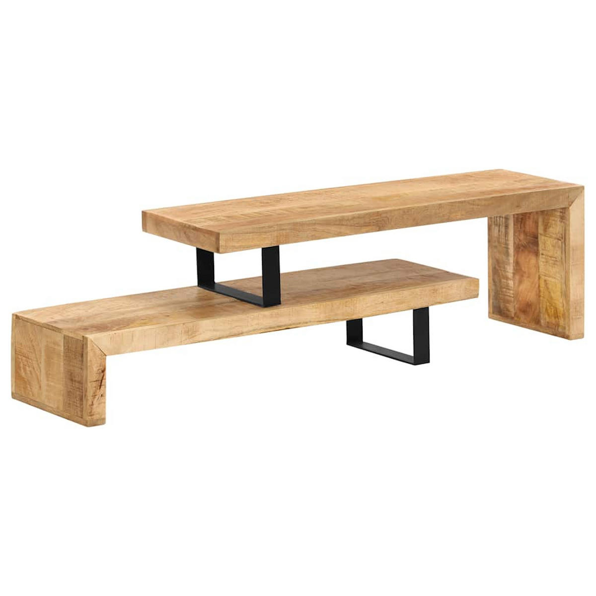 TV-LOWBOARD Massivholz Mango - Braun, Holz (30/40/115cm) - vidaXL