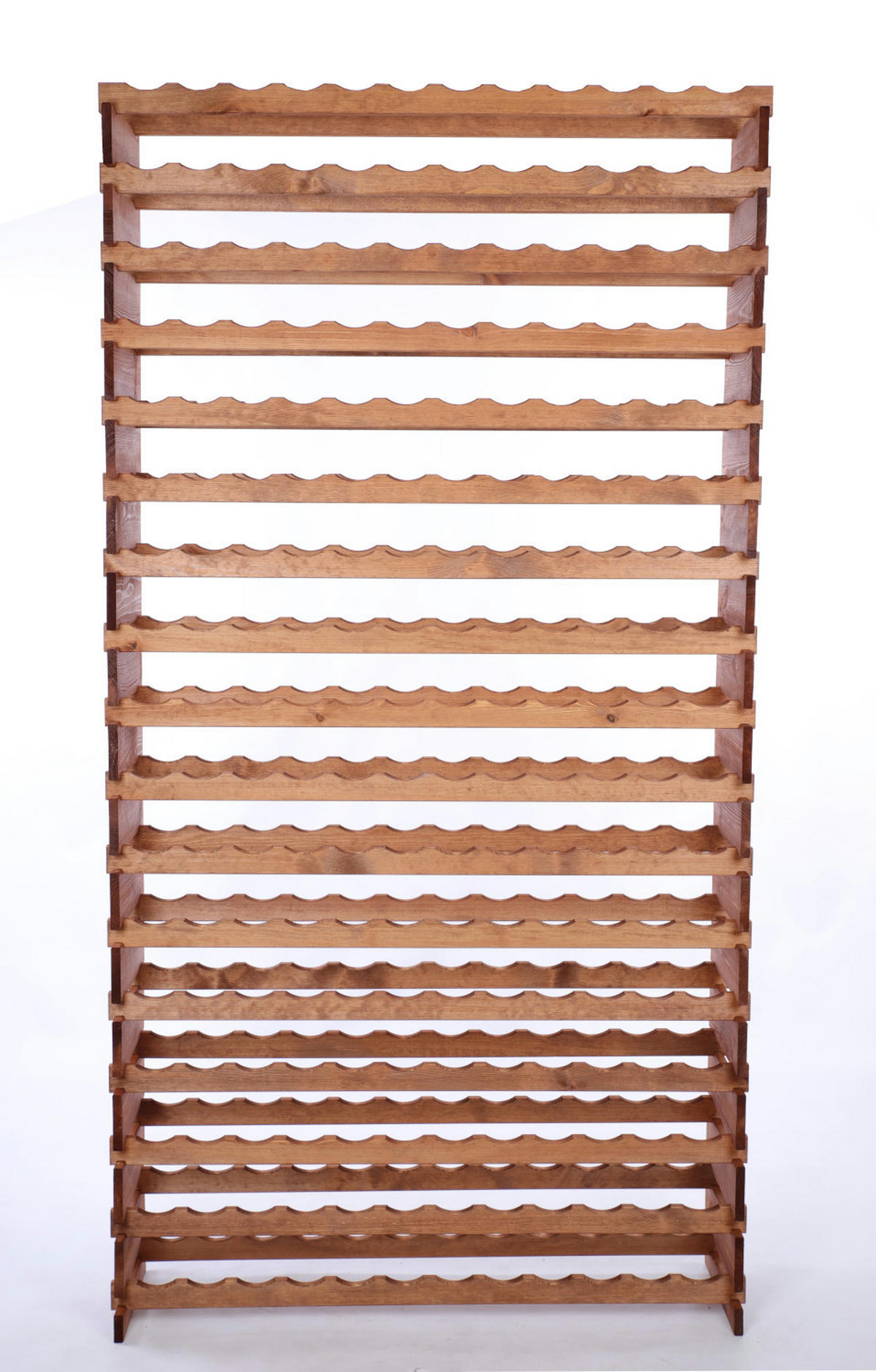 WEINREGAL VINOTECA FLEX PRO HxBxT 233x123x28cm 204 Flaschen auf 17 Ebenen Braun geölt - Braun, Holz (123/233/28cm) - PROREGAL