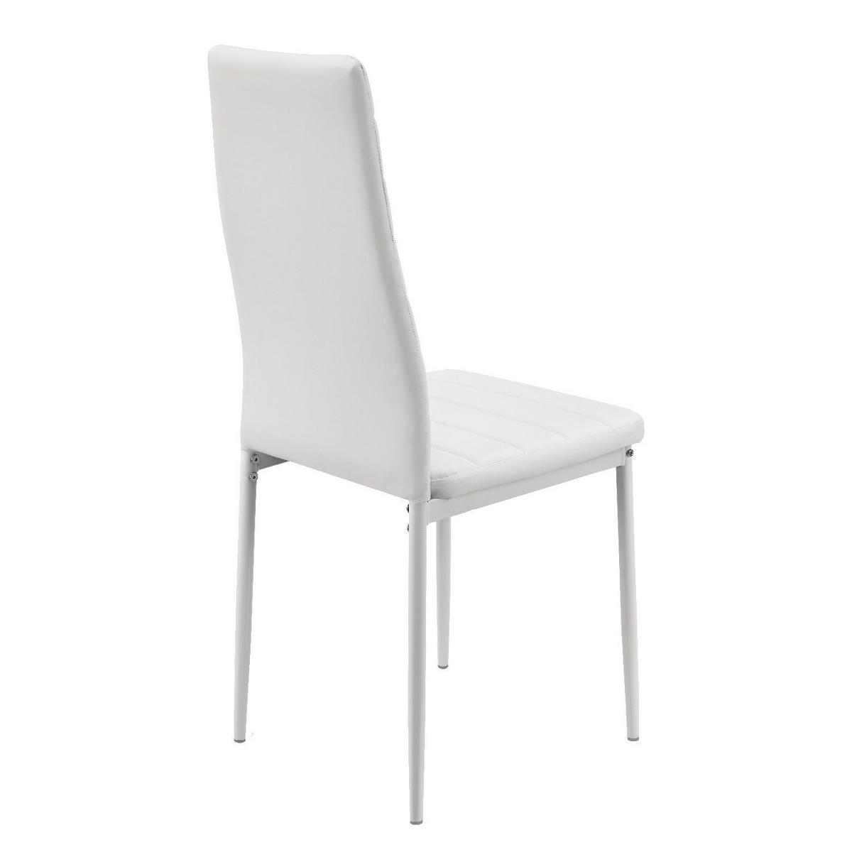 ESSZIMMERSTUHL Loja 2er-Set weiß - Weiß, Metall (41/96/49cm) - Juskys