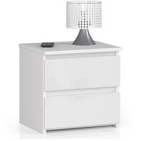 NOĆNI ORMARIĆ Bijeli, Bijeli sjaj 40/40/35 - bijela, drvni materijal (40/40/35cm) - RAUMHIRSCH FURNITURE