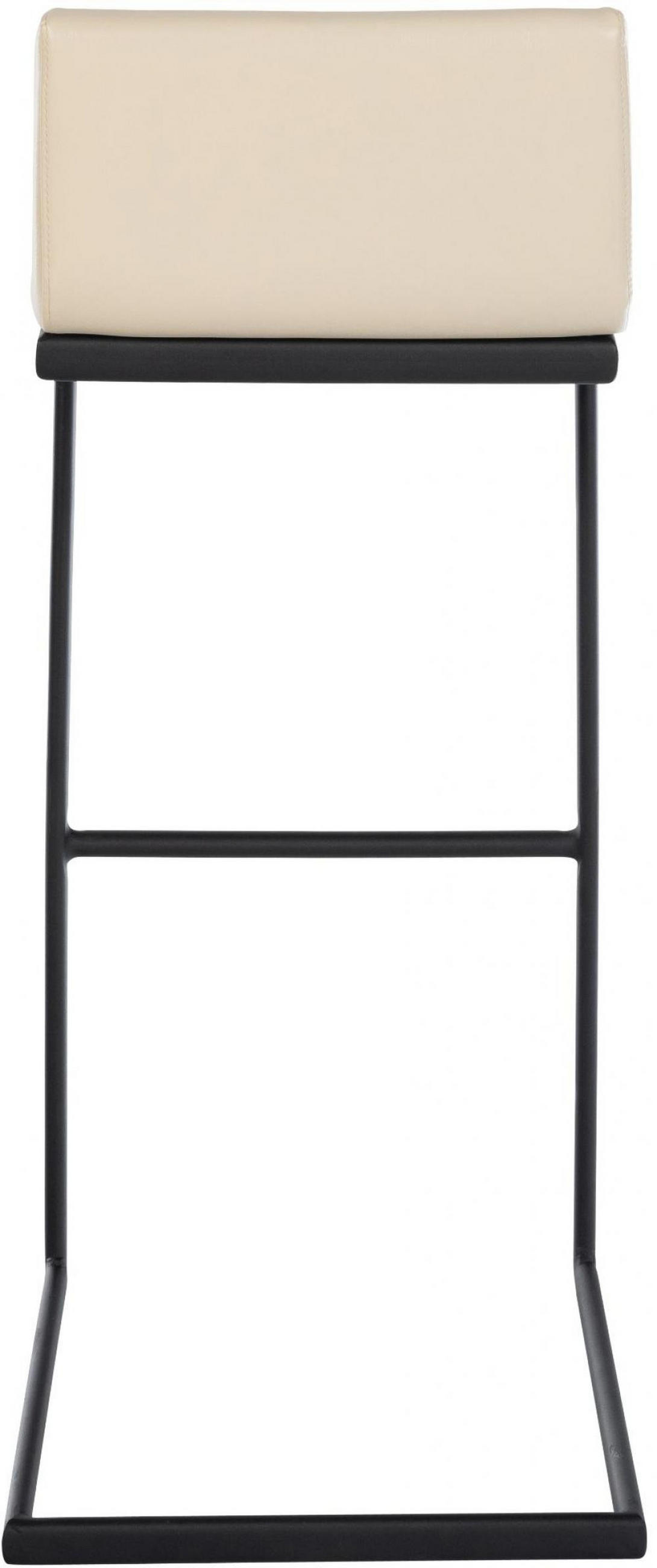 BARHOCKER Lederlook Creme - Creme/Schwarz, Textil/Metall (40/96/50cm) - CLP