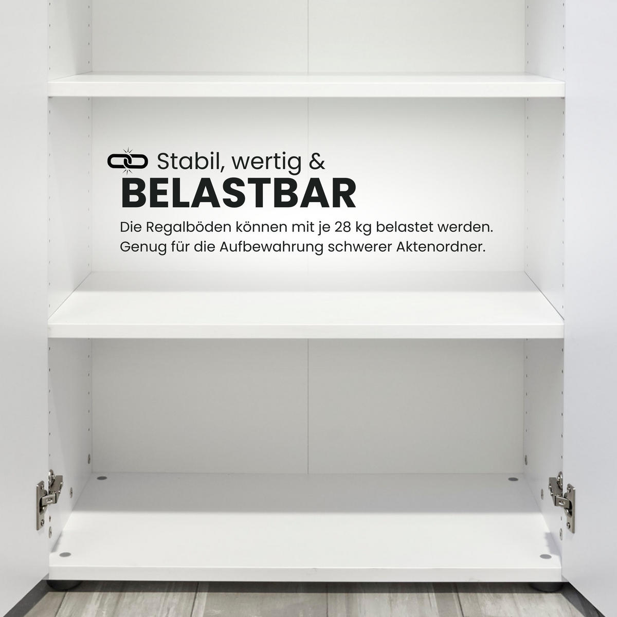 AKTENSCHRANK klein mit Flügeltüren 41,7/80/74,8 cm in Weiß/Eichefarben - Eichefarben/Weiß, Holzwerkstoff (80/74.8/41.7cm) - bümö