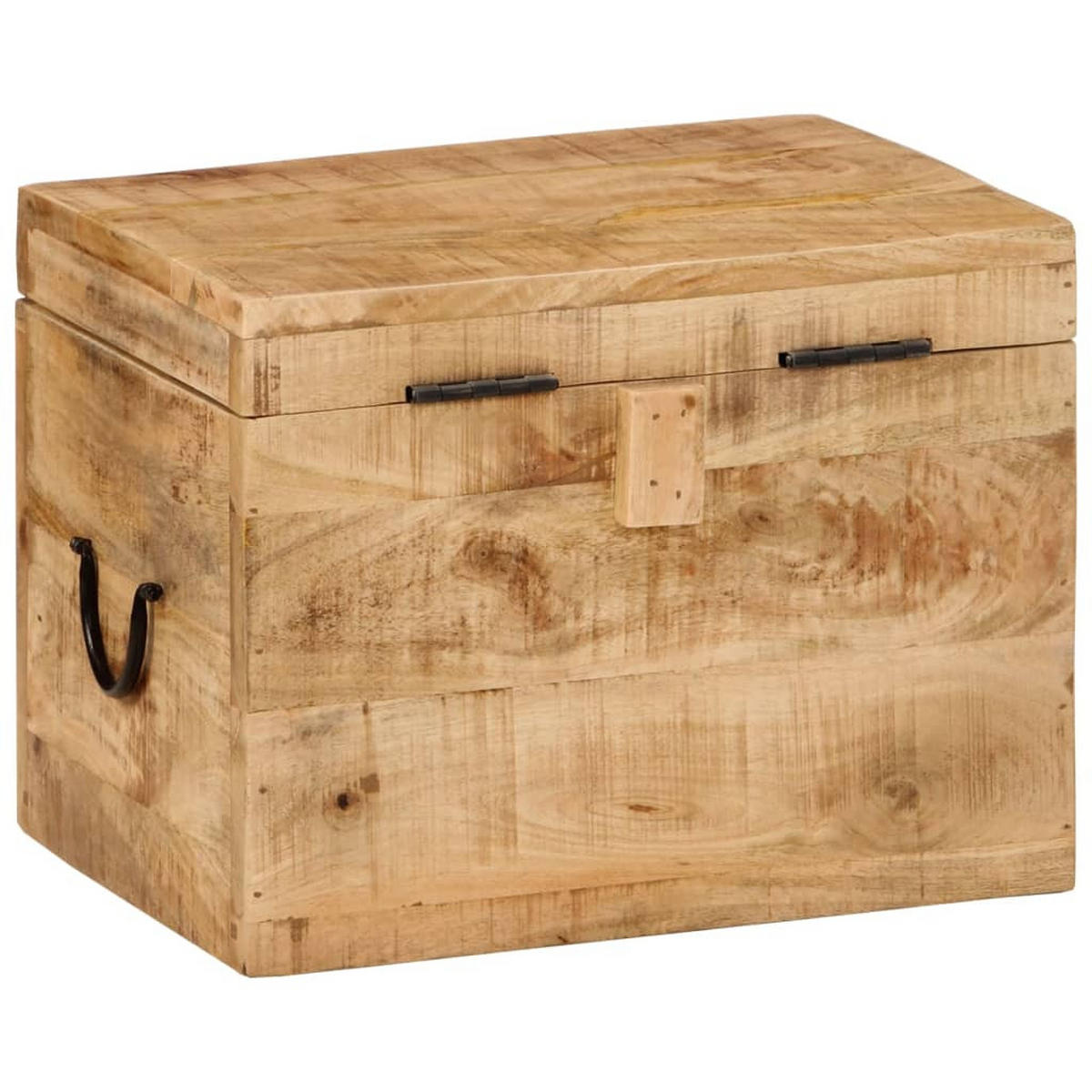 AUFBEWAHRUNGSBOX 39/28/31 Cm Massivholz Mango - Braun, Holz (39/31/28cm) - vidaXL