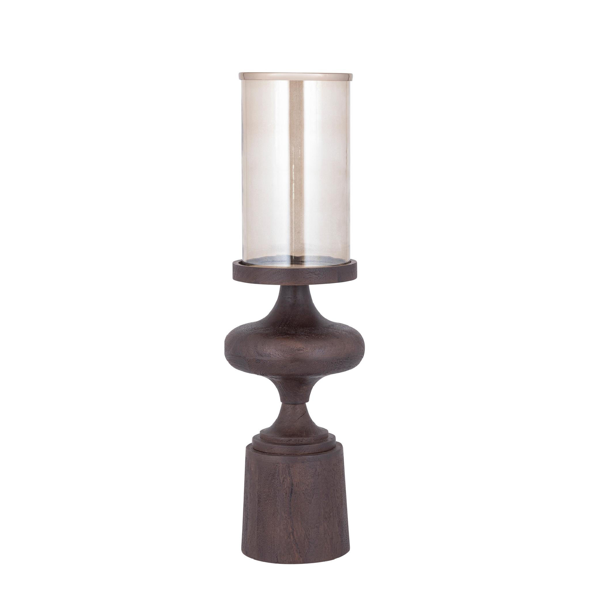 KERZENHALTER Wertin Braun 19/19/66cm - Braun, Glas (19/66/19cm) - PTMD Collection